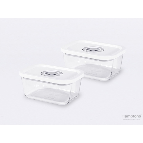 [햄튼] 에어실드 원터치 진공 밀폐용기세트(4P)-D (2600ml*2)