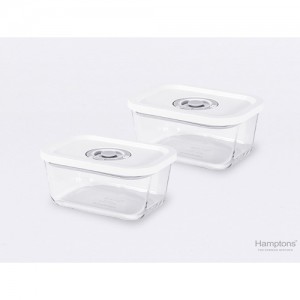 [햄튼] 에어실드 원터치 진공 밀폐용기세트(4P)-D (2600ml*2)
