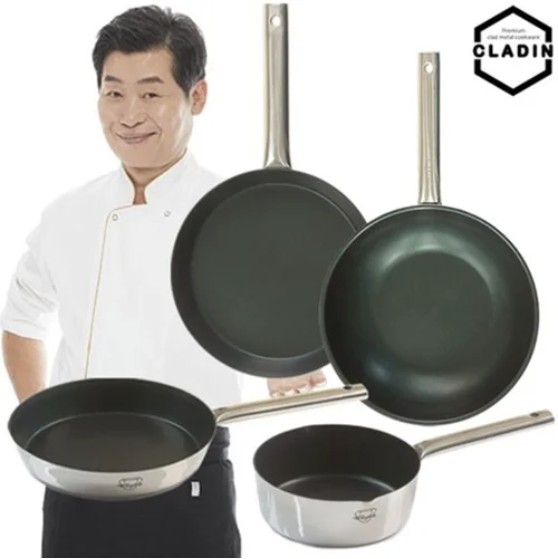 [클래딘] 이연복셰프 웨이블 스테인레스 후라이팬 4종세트