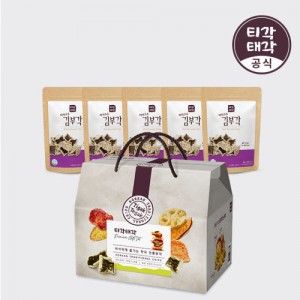 티각태각 김부각세트 4호 바삭고소 김부각 80g 총 5봉 부각 선물세트 [원산지:상세설명에 표시]