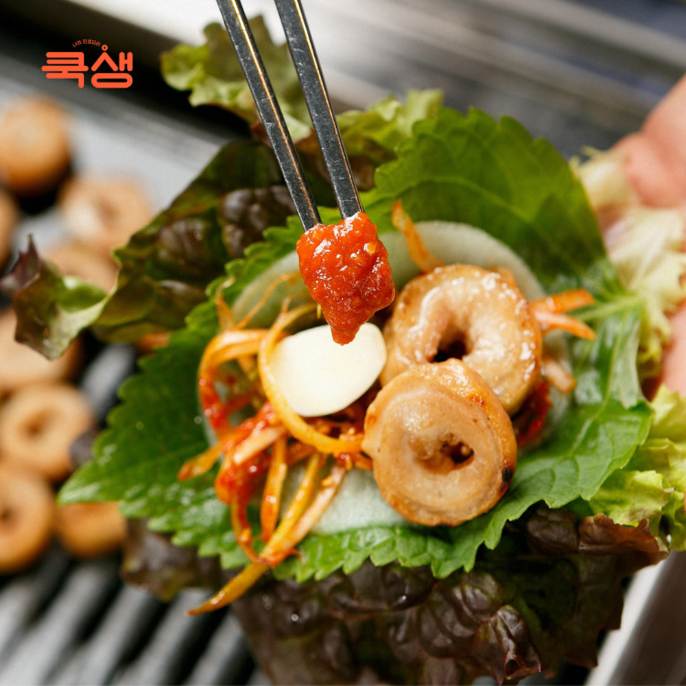쿡생_캠핑 직화막창세트 소금 1팩+볼케이노 1팩